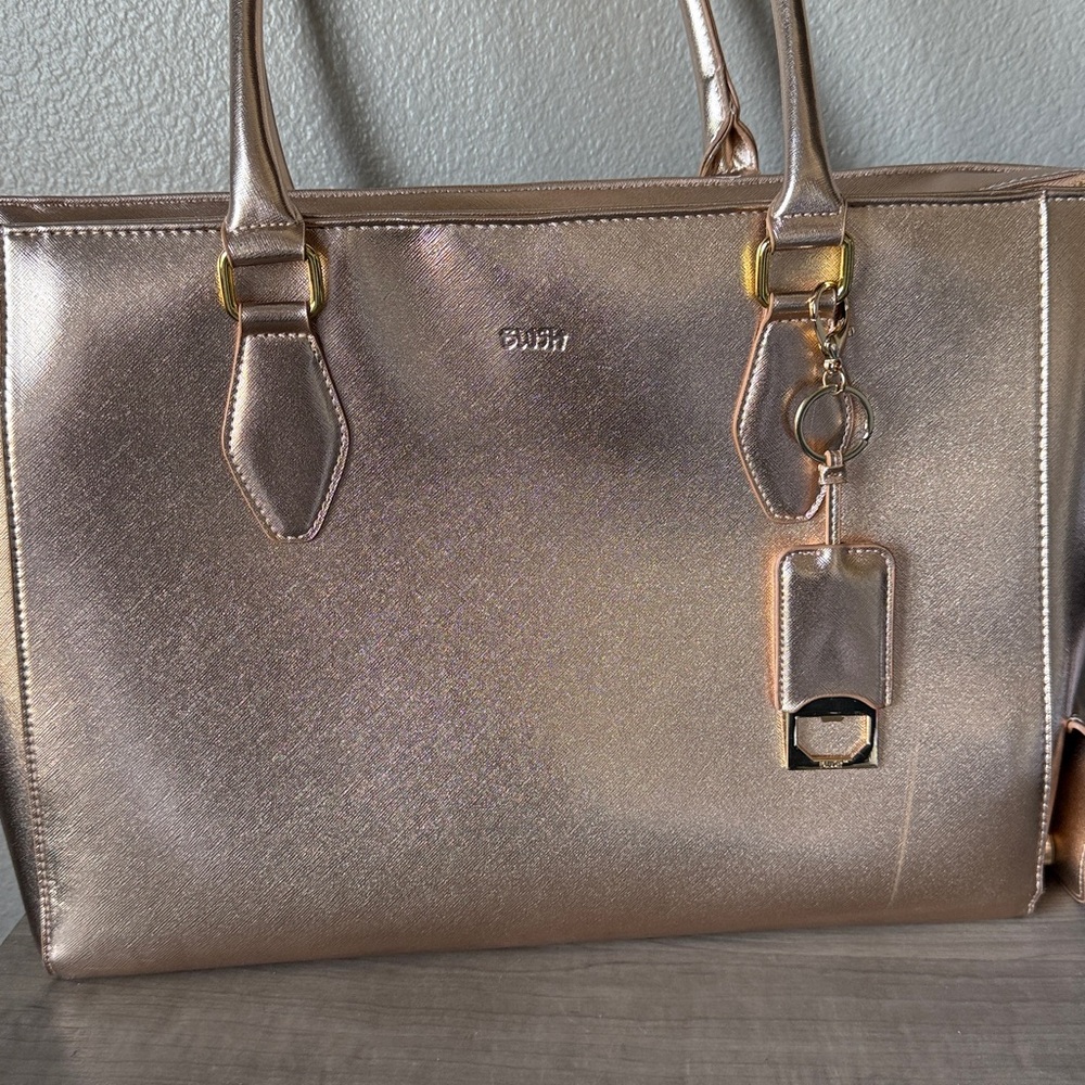 BLUSH Large Rose Gold Insulated Wine Bag - Picture 12 of 13